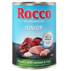 Rocco Junior 6 X 400 G -Suministros Para Mascotas rocco junior poultryvenicon 400g 1000x1000 3 1