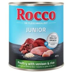 Oferta De Prueba Rocco Junior 6 X 800 G -Suministros Para Mascotas rocco junior poultryvenicon 800g 1000x1000 1