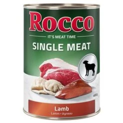 Pack Ahorro Rocco Single Meat 12 X 400 G -Suministros Para Mascotas rocco nf singlemeat 400g lamb 1000x1000 2