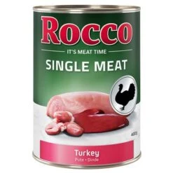 Pack Ahorro Rocco Single Meat 12 X 400 G -Suministros Para Mascotas rocco nf singlemeat 400g turkey 1000x1000 7