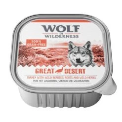 Wolf Of Wilderness 6 X 300 G -Suministros Para Mascotas wow greatdesert 300gtray side 1000px 2